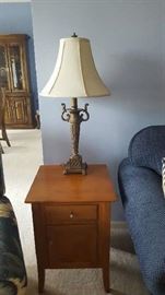 Leisters furniture - end table 18"W x 25"H x 18"D   $60