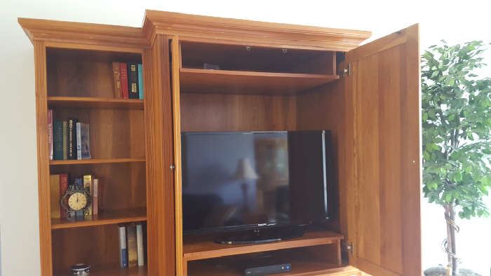 $425  Cherry stained entertainment center  40" Flat screen TV   $175