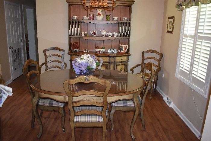 The French Country Style Dining Room Set was SOLD on line prior to the one day sale