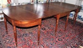 Mahogany & Cherry 3 Part Banquet Table C. 1800-1810