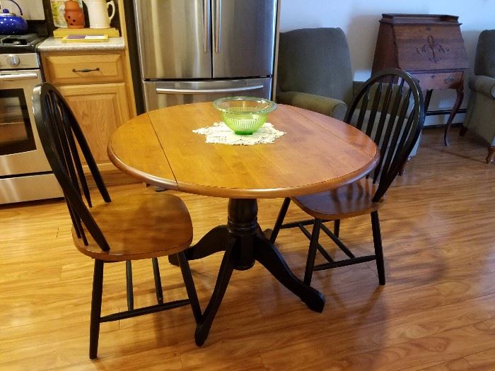 kitchen kitchette set with drop leaf table & 2 chairs