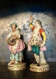 Antique French porcelain figurines