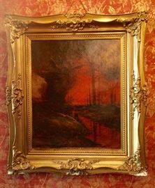 19th c. Oil/canvas , unsigned, antique frame