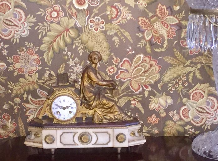 French marble figural clock