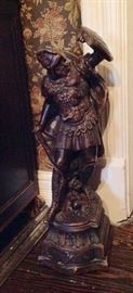 Armored soldier statue