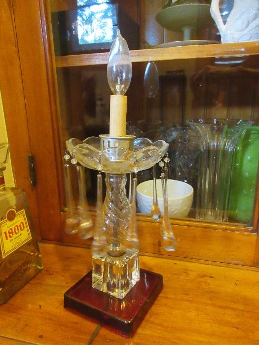 Vintage glass based lamp