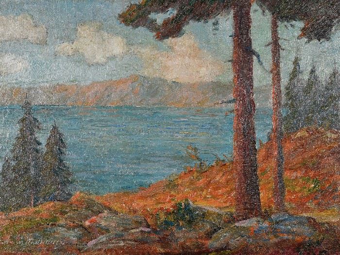 Edwin Dawes Lake Tahoe Oil Painting