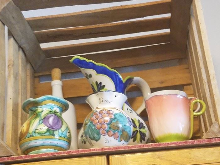 Some beautiful pots, pitchers, plates, etc.