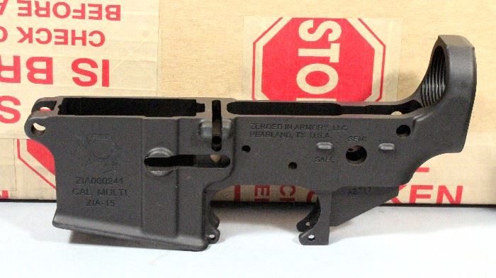 SMI Model SMI-15 AR-15 Hard Anodized Black 70/75 T6 Aluminum Forged Lower Receiver, Multi Cal, SEQUENTIAL SN# SMI-A02564 through A02613 CASE LOT OF 50