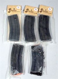 SMI Signature Manufacturing AR15 30-Round Magazines, 5.56, Qty 5, New Old Stock