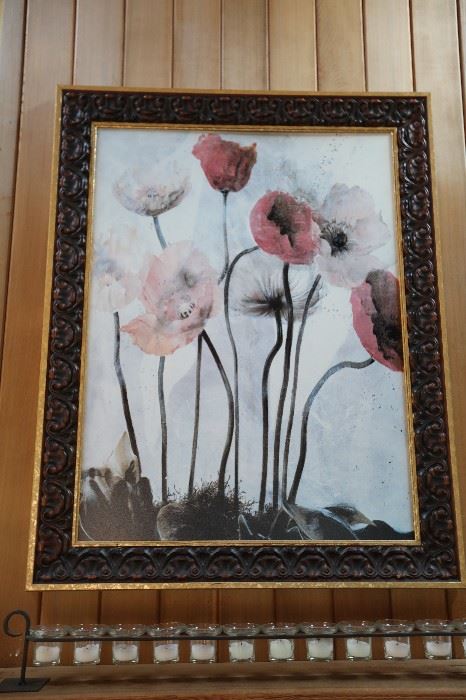 Framed Print, Flowers, 37"w x 47"h
