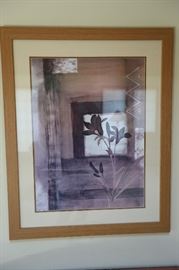 Framed Art, Plant/Window, 30"w x 37"h
