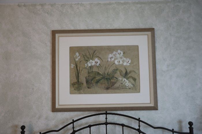Framed Art, Flowers, 32"h x 42"w
