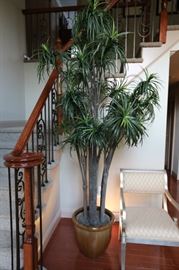 Tall Artificial Plant with Ceramic Pot