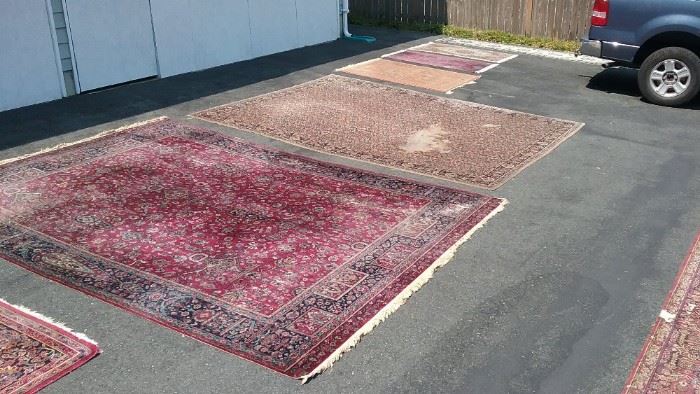 Damaged Persian rug