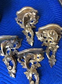 Italian Gilt Wall Brackets