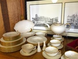 • Lenox 'Mansfield' China to a set of 1847 Rogers Brothers 'Golden Bouquet' Flatwear, Rosenthal Tea Set, a Lladro Clown Figurine and Royal Doulton 'Toby' Mugs and other great, fun collectibles..