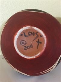 Original Signed Pottery by Lois 2011.
