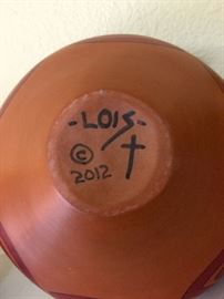 Original Signed Pottery by Lois 2011.