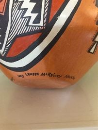 Original Lucy McKelvey (Navajo~with corn relief) Pottery.