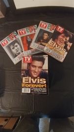 Vintage TV guides Featuring Elvis Presley 