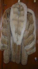 COYOTE FUR WITH SHADOW FOX TRIM    THESE FUR COATS ARE VERY NICE CONDITION