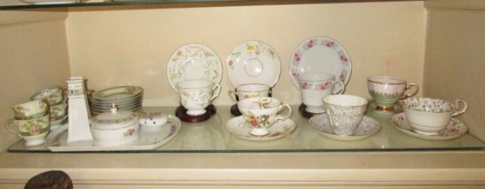 Collection of antique/vintage cups and saucers