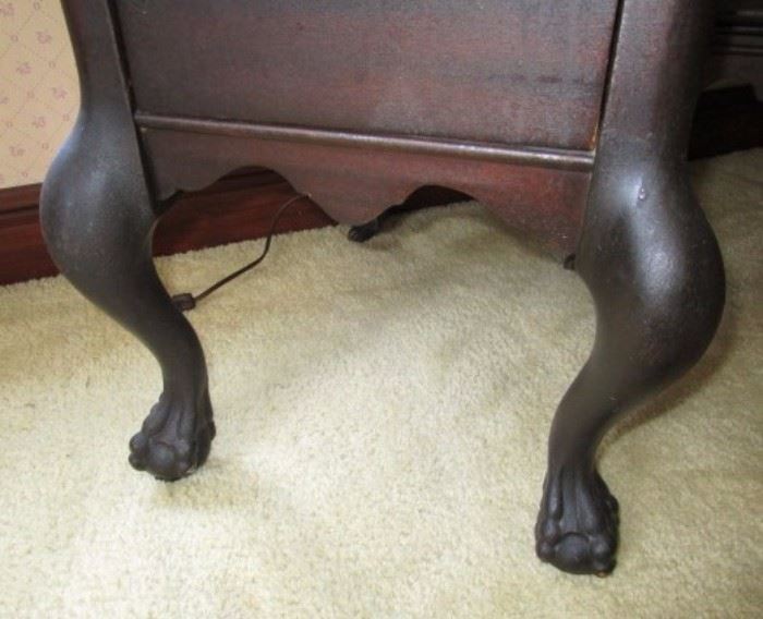 Legs of Chippendale style vanity