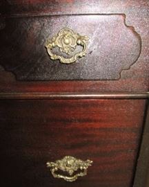 Hardware on Chippendale style bedroom set