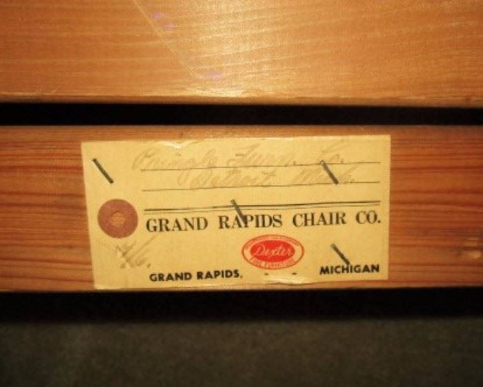 Grand Rapids Chair Co,