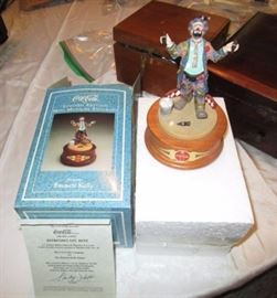 Collectible signed clown figurines