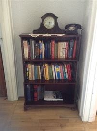 Antique Book case and many books