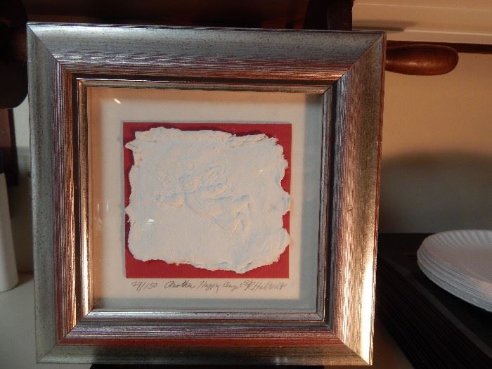 Another Happy Angel, Embossed Handmade Paper