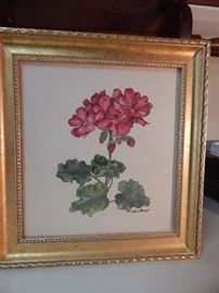 Artist: Edna Mayo, Floral Scene, Water Color