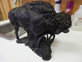 Artist: Rusty Phelps, "Buffalo" Bronze Sculpture