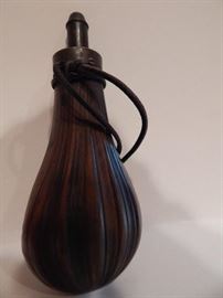 Shotgun Style Powder Flask, Made of Copper