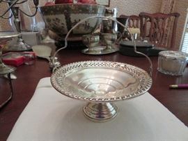 Sterling Silver Footed Basket,