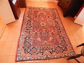 Oriental Rug, Persia, Kerman Design Handmade Rug With Black Border