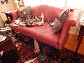 Couch by Kittinger, Rose Scroll Arm Colonial Style Chippendale, Scalamaple Rose