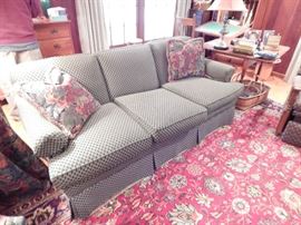 Lane Couch, Rolled Arm, Green Diamond Design Upholstery