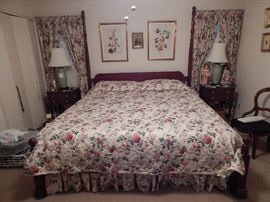 Half Tester Bed by J. Homer Walters, Laurel, MS, Handmade King Size Tester Bed With Mattress