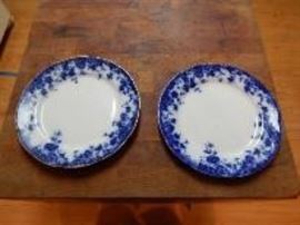 Burgess & Leigh Burslem Flow Blue Plates