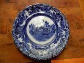 TOGO Pattern by F. Winkle--Flow Blue Plate