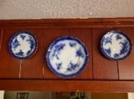 Stanley Pottery Flow Blue Plates