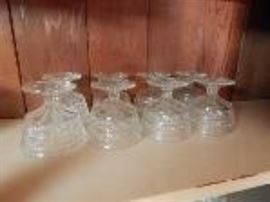 Wexford Water, Wine Goblets, Sherbert and Juice Glasses