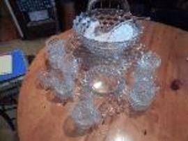 American Fostoria including Punch Bowl Set