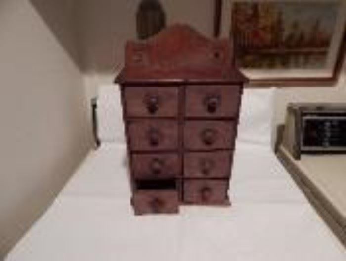 Primitive Wooden Spice Box