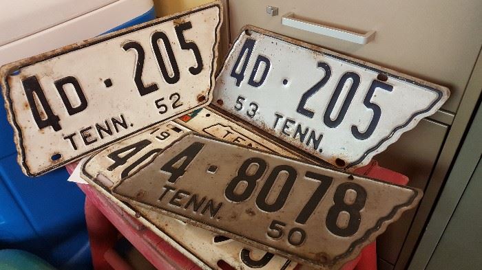 Old Tennessee License Plates