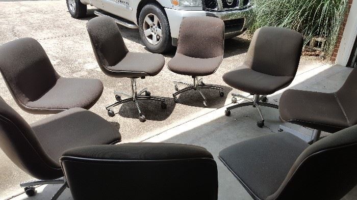 8 matching office chairs
