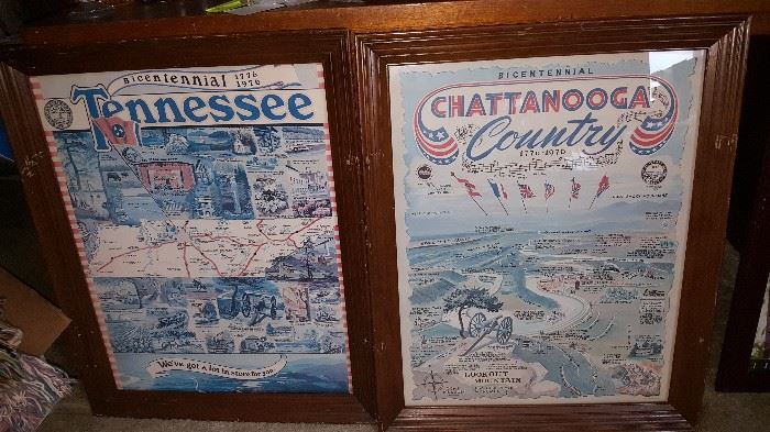 1976 Vintage Chattanooga framed pictures